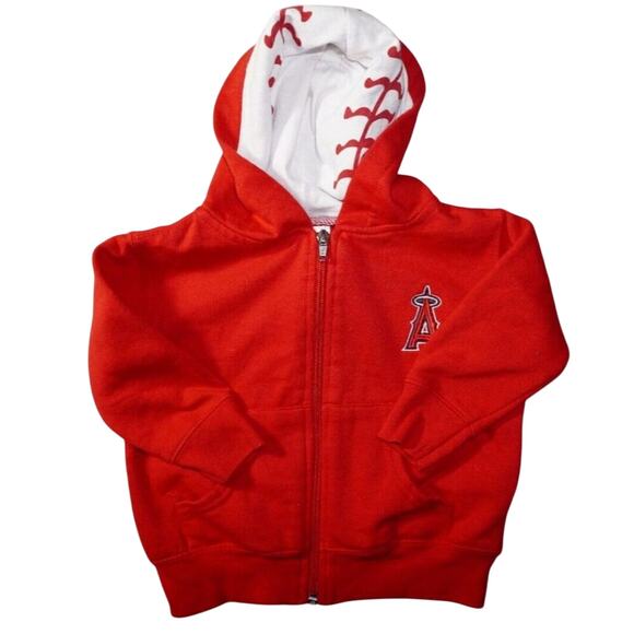 Los Angeles Angels Toddler Full-Zip Hoodie – Baseball Print – Size 18M – - Picture 1 of 6